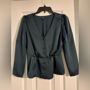 J. Crew Dark Green Blouse